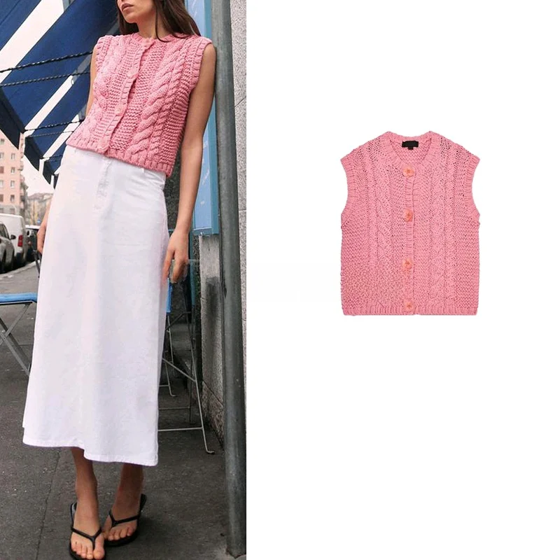 Spring New Women's Sweet Sle Knitted Vest Svel round Ne Flower Patterned Commute Sle Straight Cut Polyester Fiber
Spring New Women's Sweet Sle Knitted Vest Svel round Ne Flower Patterned Commute Sle Straight Cut Polyester Fiber