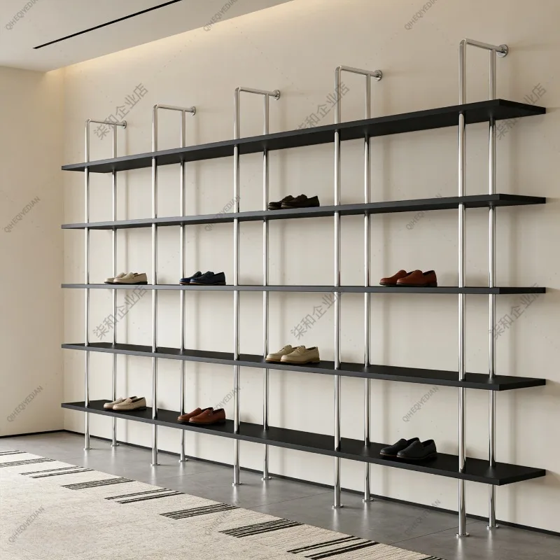 Shoe store shoe rack stainless steel bag display rack floor-to-ceiling display rack shoe cabinet
Shoe store shoe rack stainless steel bag display rack floor-to-ceiling display rack shoe cabinet