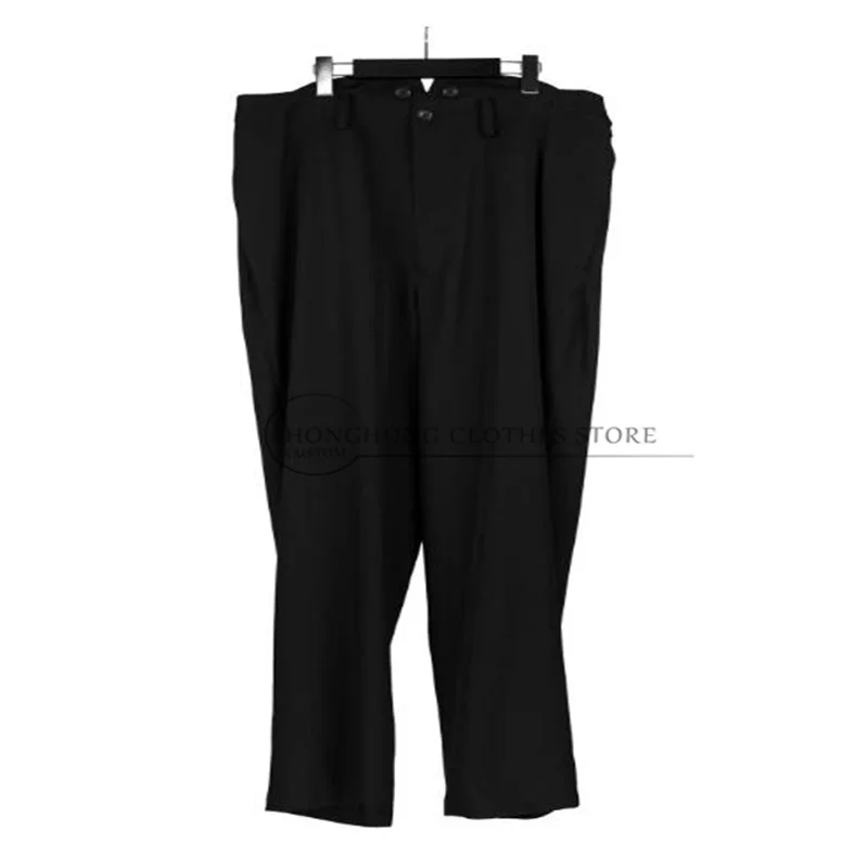TOP-YAMAMOTO Men's Loose Straight Fit Casual Pants - Drapey Black Large Size Men's Pants
TOP-YAMAMOTO Men's Loose Straight Fit Casual Pants - Drapey Black Large Size Men's Pants