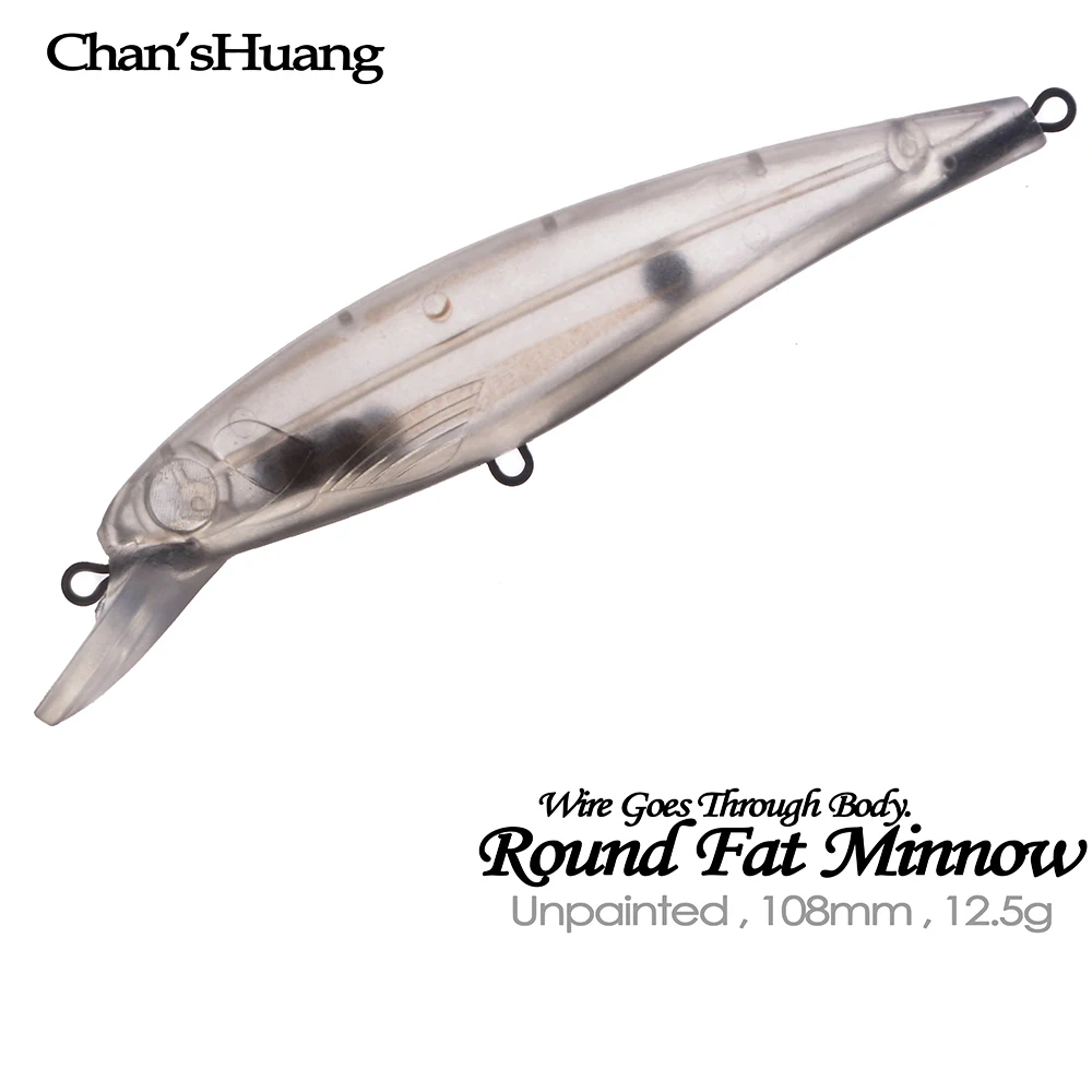 Chan’sHuang 5PCS Unpainted Blanks Bait 108mm 12.5g Round Fat Minnow Wire Goes Through Body DIY Handmade Artificial Fishing Lure
Chan’sHuang 5PCS Unpainted Blanks Bait 108mm 12.5g Round Fat Minnow Wire Goes Through Body DIY Handmade Artificial Fishing Lure