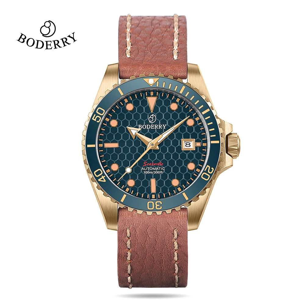 Boderry Bronze Watches Titanium Diver Luxury Wristwatch Automatic Mechanical Wristwatch Sport 100M Waterproof FKM Rubber Straps
Boderry Bronze Watches Titanium Diver Luxury Wristwatch Automatic Mechanical Wristwatch Sport 100M Waterproof FKM Rubber Straps
