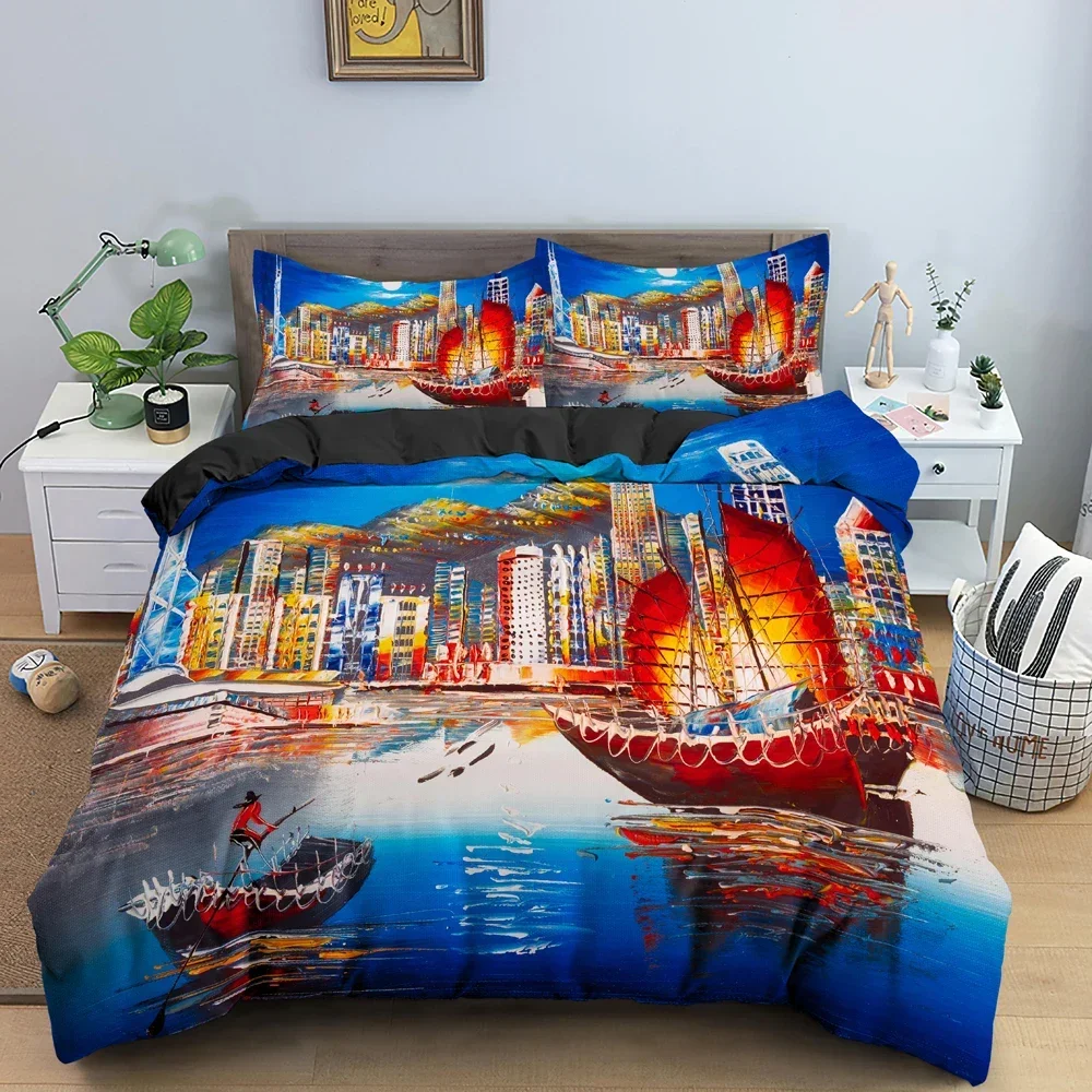 Watercolor Sailboat Comfortable Duvet Quilt Cover Pillowcase Bedding Set Children Bedroom Decoration Home Textile
Watercolor Sailboat Comfortable Duvet Quilt Cover Pillowcase Bedding Set Children Bedroom Decoration Home Textile