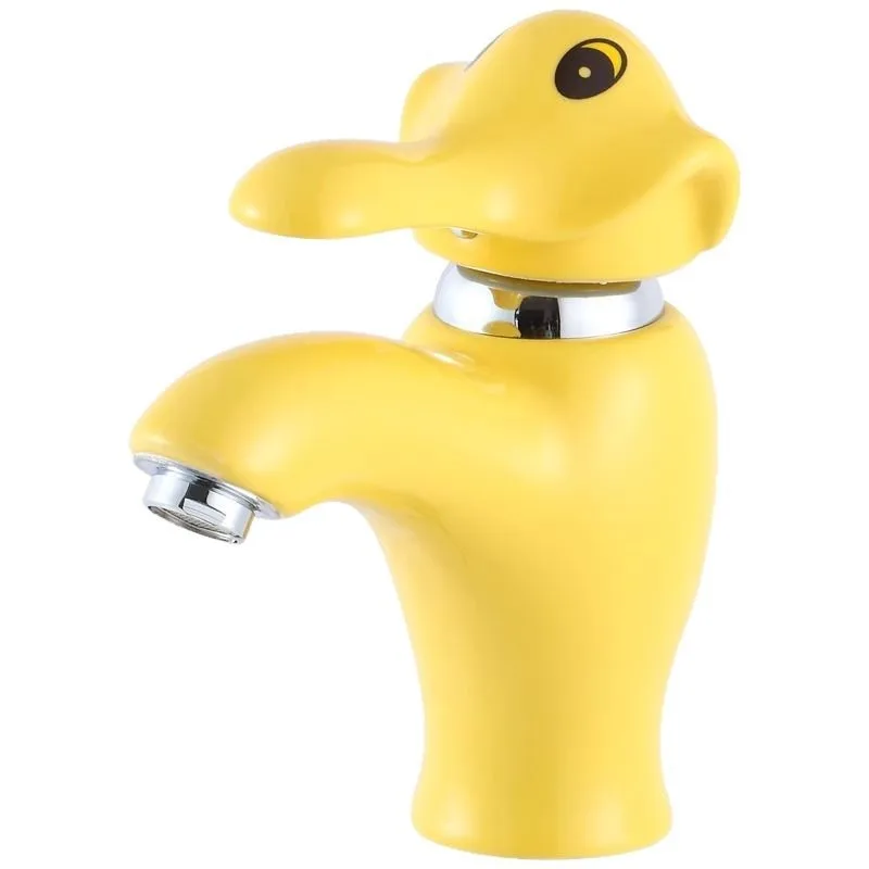 Induction faucet creative ceramic cartoon hot and cold children colored elephant 
Induction faucet creative ceramic cartoon hot and cold children colored elephant