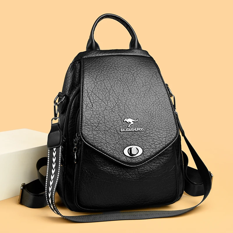 Luxury Women Soft Pu Leather Backpack Anti-theft Travel Shoulder Bag School Bag Ladies Large Capacity Casual Back Pack Daily Use
Luxury Women Soft Pu Leather Backpack Anti-theft Travel Shoulder Bag School Bag Ladies Large Capacity Casual Back Pack Daily Use