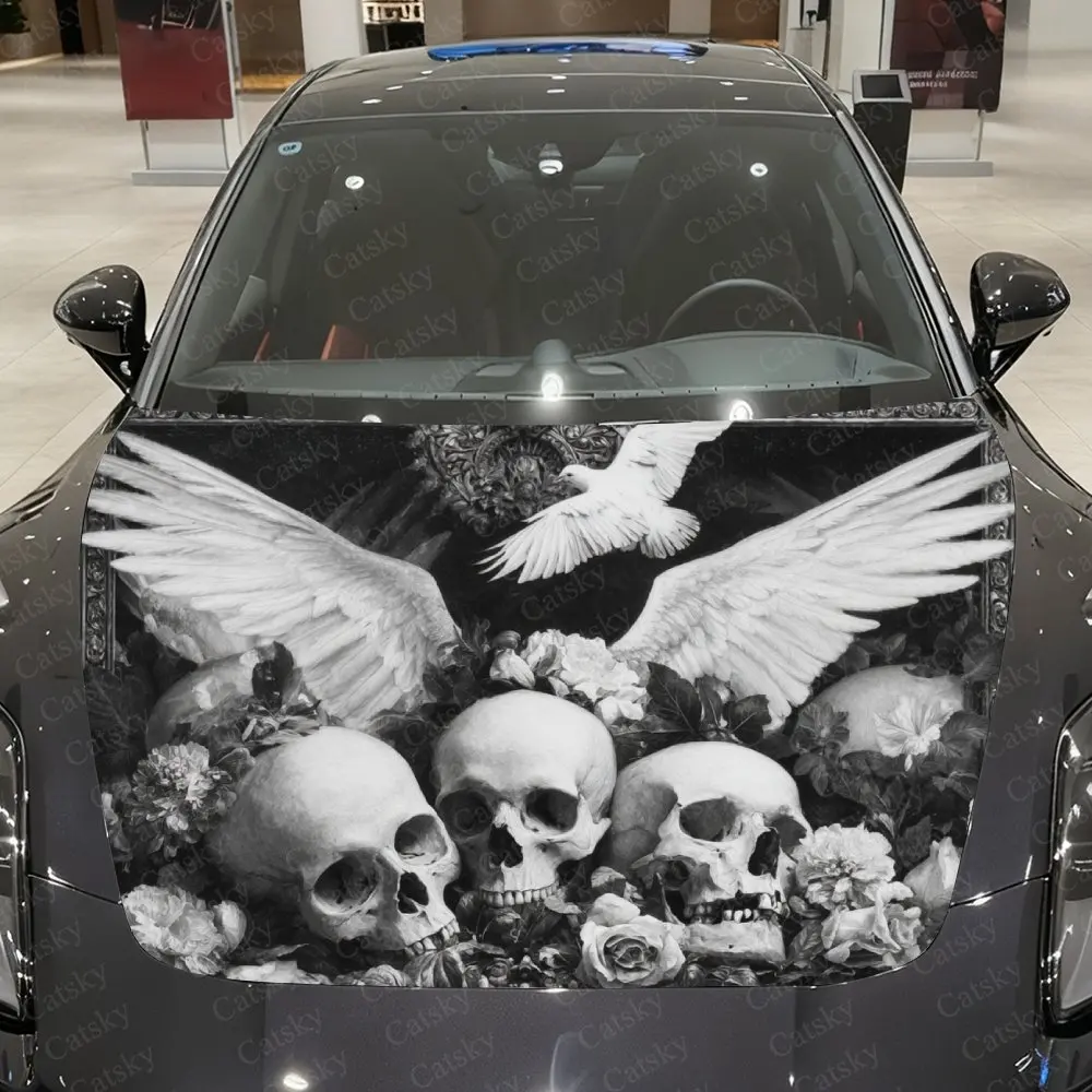 Наклейка на капот автомобиля с ворсом крыла и черепа, обернутая виниловой пленкой, защитная пленка с логотипом украшения капота двигателя, наклейка на капот автомобиля
Наклейка на капот автомобиля с ворсом крыла и черепа, обернутая виниловой пленкой, защитная пленка с логотипом украшения капота двигателя, наклейка на капот автомобиля