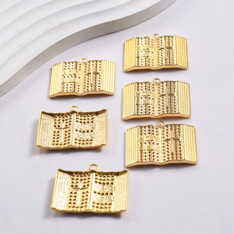 5pcs Gold-Plated Christian Bible Alloy Pendants DIY Charms Vintage Necklace Keychain Jewelry Crafts Making 41*32mm K1394
5pcs Gold-Plated Christian Bible Alloy Pendants DIY Charms Vintage Necklace Keychain Jewelry Crafts Making 41*32mm K1394