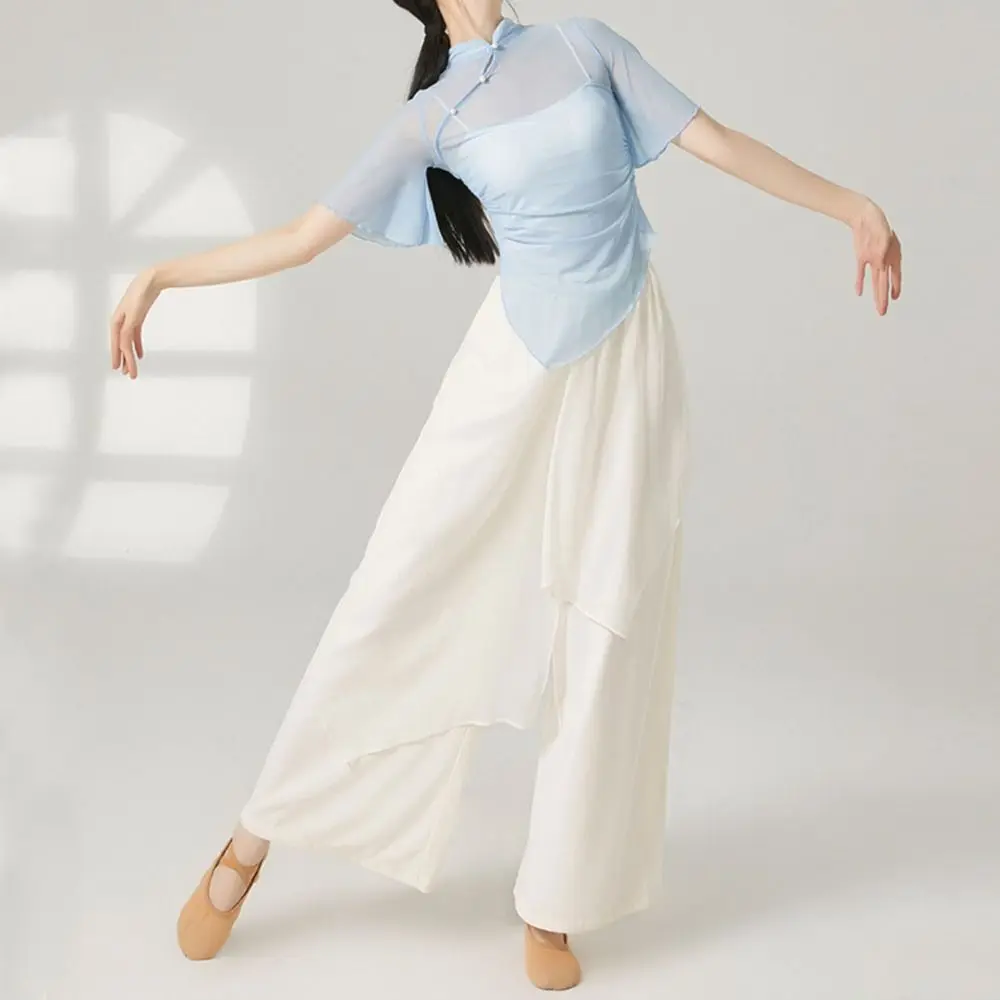Fashion Loose Dance Practice Pants Chiffon Elastic Waist Sports Pants Modern Dance Stage Performance Wide Leg Pants Women
Fashion Loose Dance Practice Pants Chiffon Elastic Waist Sports Pants Modern Dance Stage Performance Wide Leg Pants Women