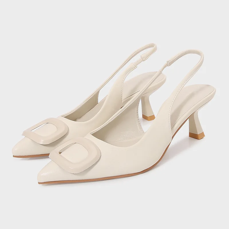 Za2024autumnew arrival women's shoes beige white decoration details open heel high heels back strap pointed toe shoes flats
Za2024autumnew arrival women's shoes beige white decoration details open heel high heels back strap pointed toe shoes flats