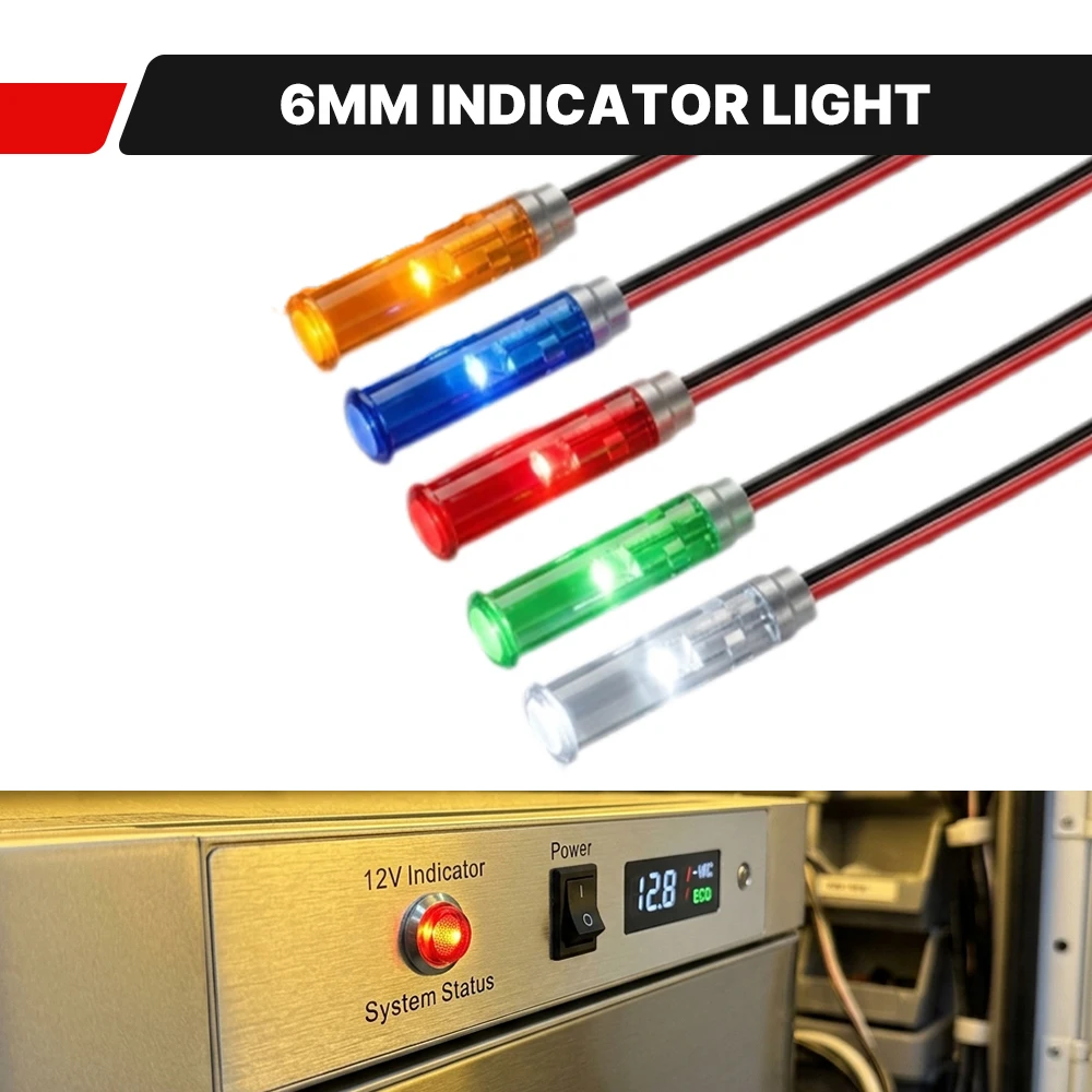 5PCS FILN 6mm Mini LED Indicator Signal Light 12V 24V 110V 220V Waterproof Pilot Dash Directional Lamp for Marine Car
5PCS FILN 6mm Mini LED Indicator Signal Light 12V 24V 110V 220V Waterproof Pilot Dash Directional Lamp for Marine Car
