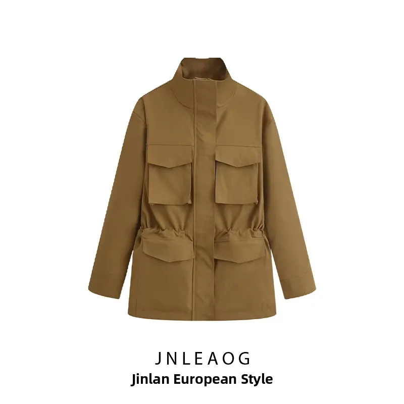 JNLEAOG Fashionable Autumn New Women's Long Sleeve High Collar Pocket Decorated Workwear Coat Straight Cut Commute Style Poly...
JNLEAOG Fashionable Autumn New Women's Long Sleeve High Collar Pocket Decorated Workwear Coat Straight Cut Commute Style Poly...