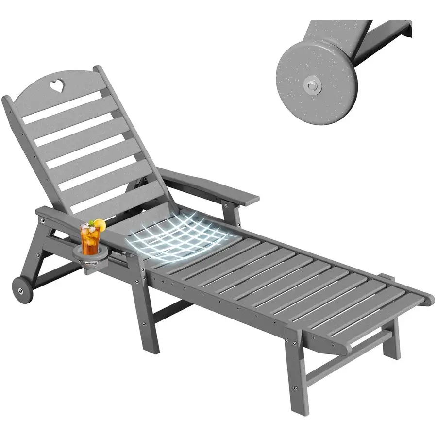 Шезлонги для бассейна, уличные шезлонги на колесиках с подстаканником, увеличенные, из HDPE, 6-позиционные, для патио, газона
Шезлонги для бассейна, уличные шезлонги на колесиках с подстаканником, увеличенные, из HDPE, 6-позиционные, для патио, газона