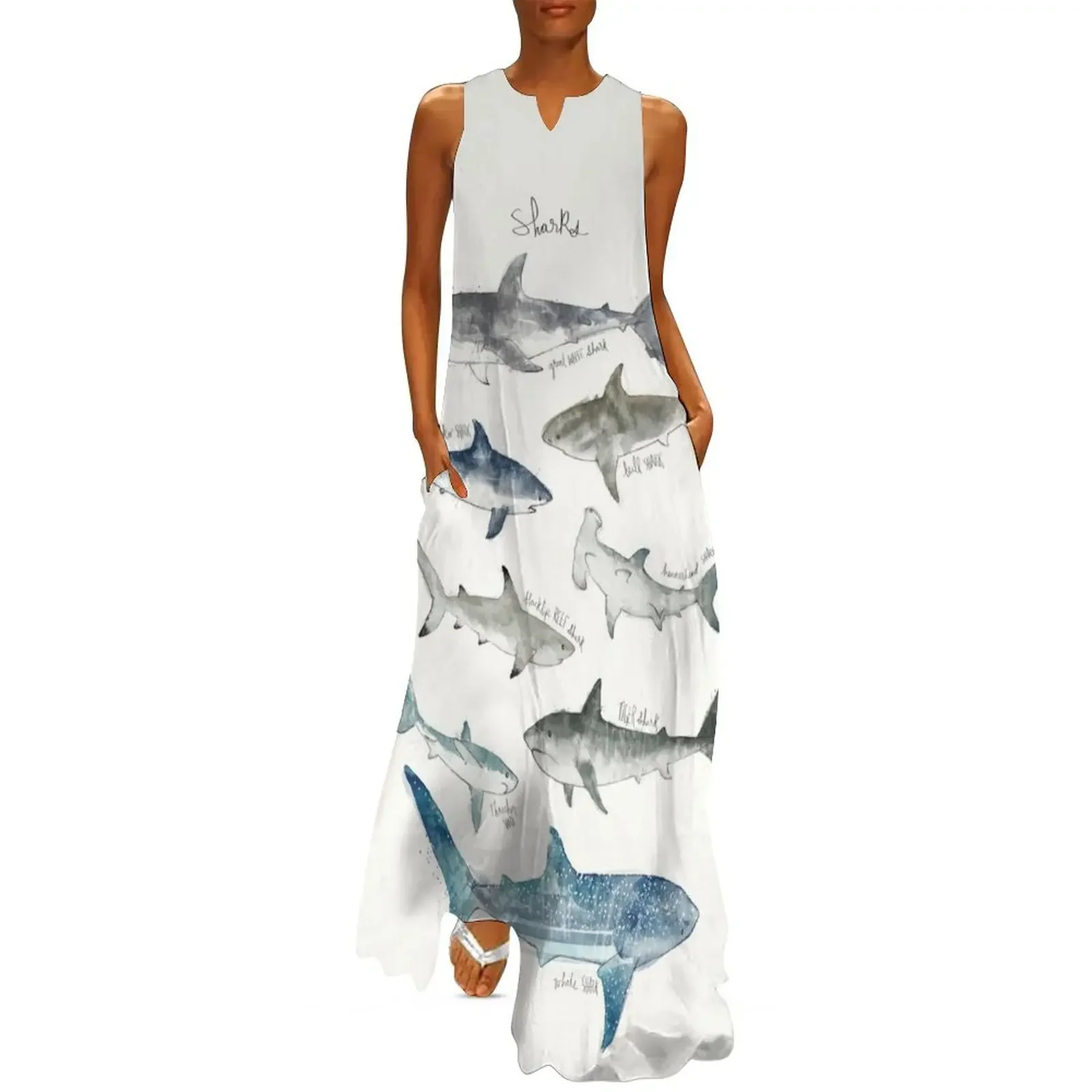 Sharks - Landscape Format Long Dress Woman fashion woman dress long dress women summer women summer 2025
Sharks - Landscape Format Long Dress Woman fashion woman dress long dress women summer women summer 2025