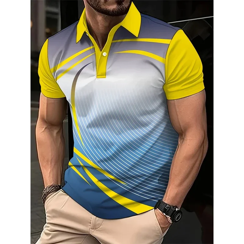 Summer men's sports shirt - Breathable and comfortable polyester, casual short-sleeved, fashionable color block design
Summer men's sports shirt - Breathable and comfortable polyester, casual short-sleeved, fashionable color block design