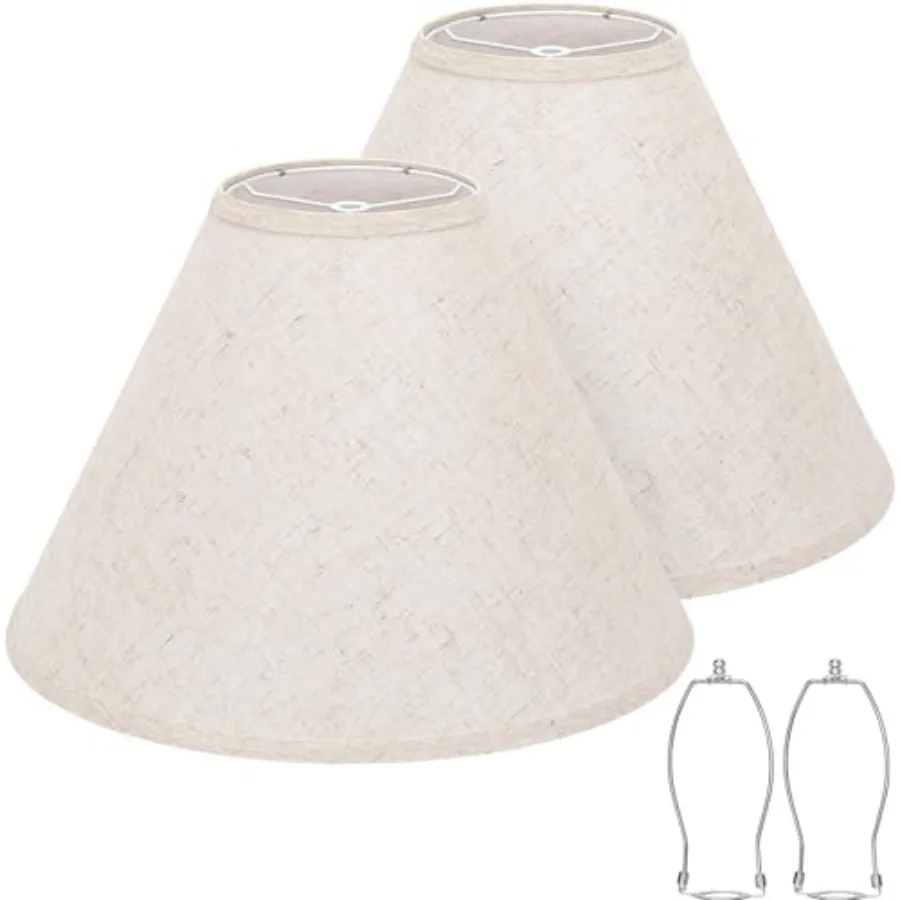 Empire Lamp Shades Set of 2, 6" Top x 16" Bottom x 10.8" High, Large Lamp Shades for Table Lamps Floor Lamps, Natural Linen Lam
Empire Lamp Shades Set of 2, 6" Top x 16" Bottom x 10.8" High, Large Lamp Shades for Table Lamps Floor Lamps, Natural Linen Lam