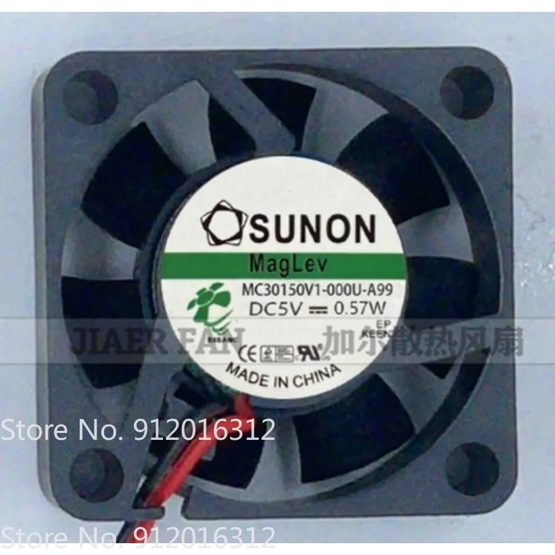 New Fan for SUNON MC30150V1-000U-A99 DC 5V 0.57W Cooler Fan 30*30*15mm
New Fan for SUNON MC30150V1-000U-A99 DC 5V 0.57W Cooler Fan 30*30*15mm