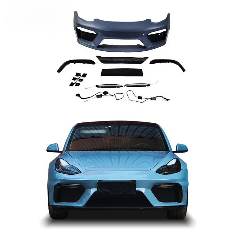 HS Hot-sale Body Kit for Model 3 Upgrade to GT4 Style Front Rear Bumper Side Skirts Hood
HS Hot-sale Body Kit for Model 3 Upgrade to GT4 Style Front Rear Bumper Side Skirts Hood