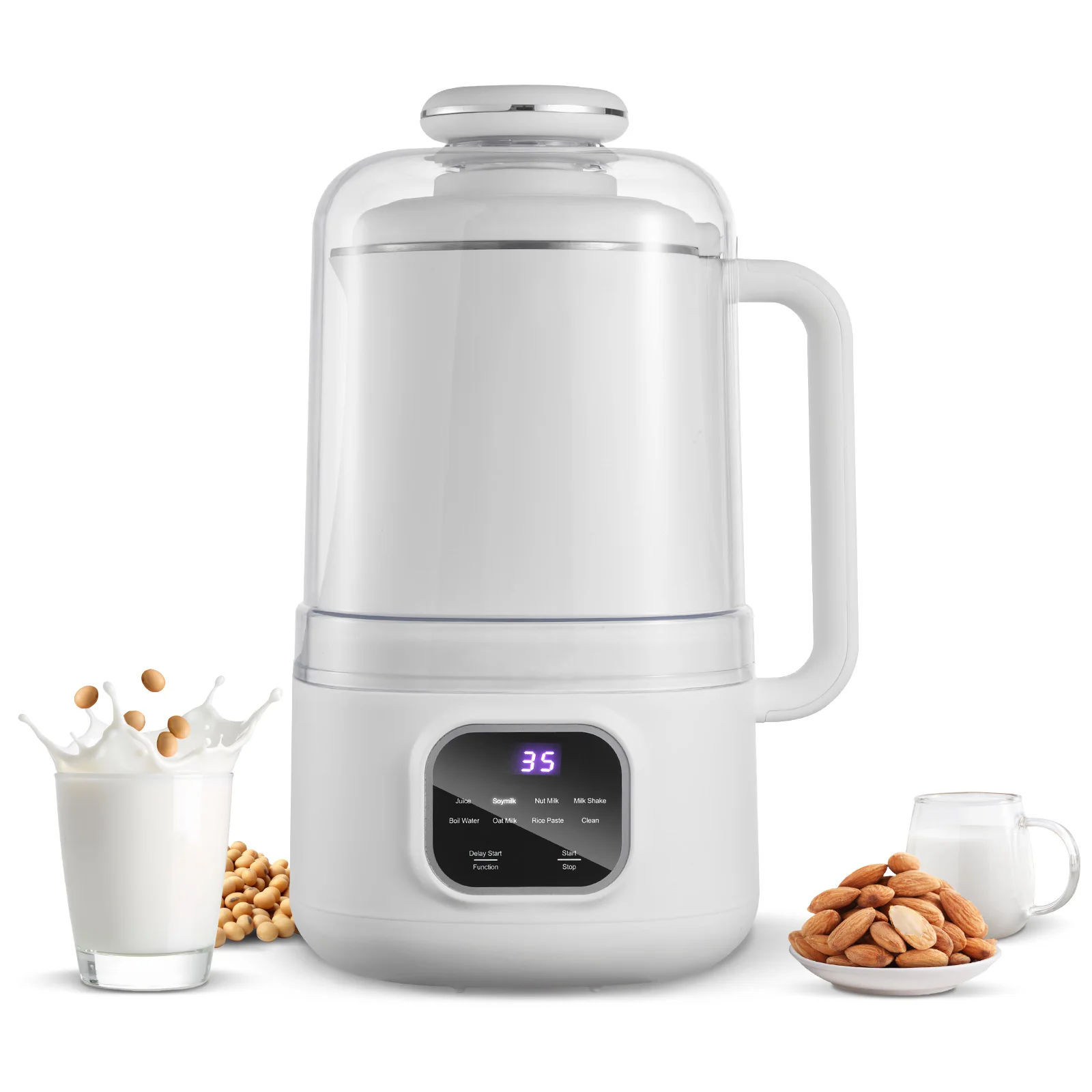 SucceBuy 8-in-1 Nut Milk Maker 34 oz Soy 200W for Homemade Oat Plant-Based Beverages with Self-Cleaning Boil Water 12-Hour Delay
SucceBuy 8-in-1 Nut Milk Maker 34 oz Soy 200W for Homemade Oat Plant-Based Beverages with Self-Cleaning Boil Water 12-Hour Delay