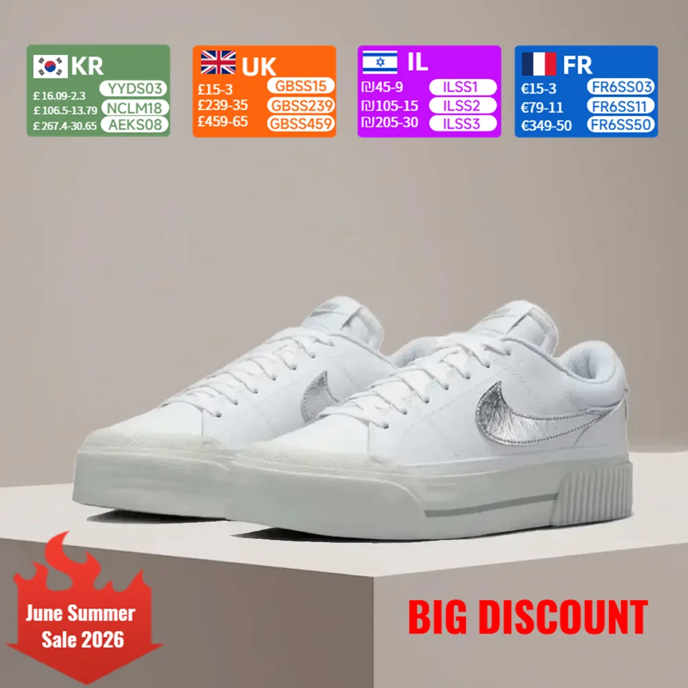 Nike Court Legacy Lift Height-Enhancing Sole Design Comfortable Anti-Slip Cushioning Durable Athletic Shoes HQ2307-100
Nike Court Legacy Lift Height-Enhancing Sole Design Comfortable Anti-Slip Cushioning Durable Athletic Shoes HQ2307-100