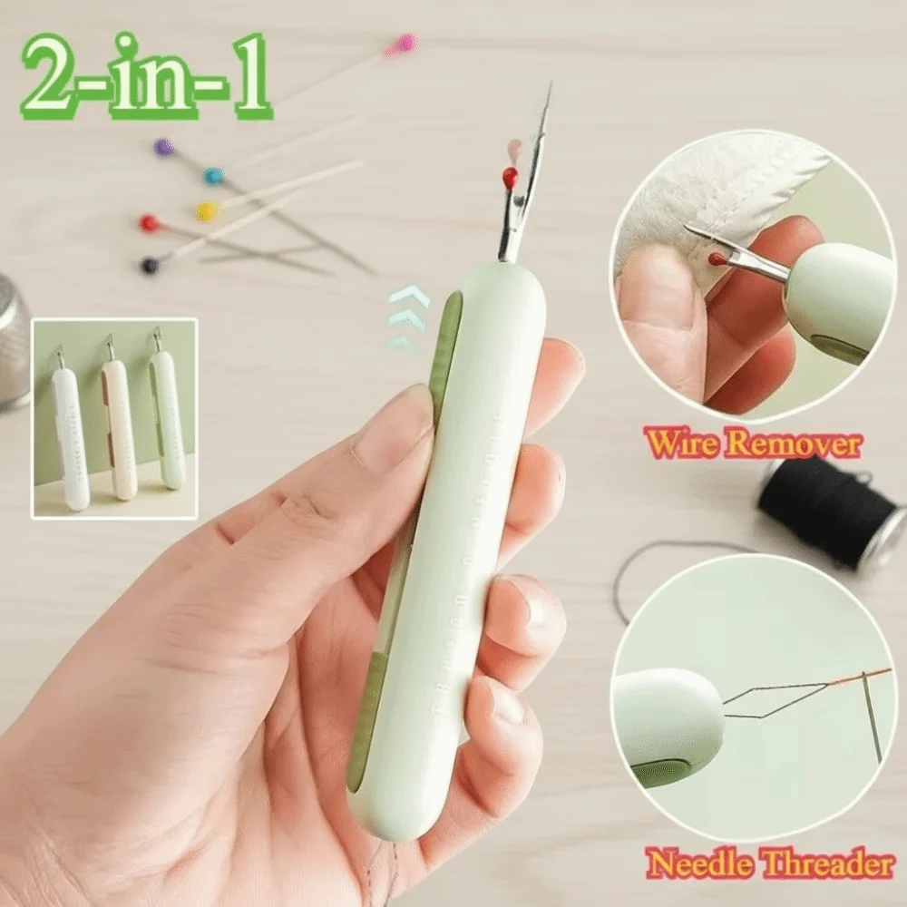 2-in-1 Needle Threader Household Sewing Accessories Double Head Manual Threader Needle Work Double End Design Stitching Remover
2-in-1 Needle Threader Household Sewing Accessories Double Head Manual Threader Needle Work Double End Design Stitching Remover