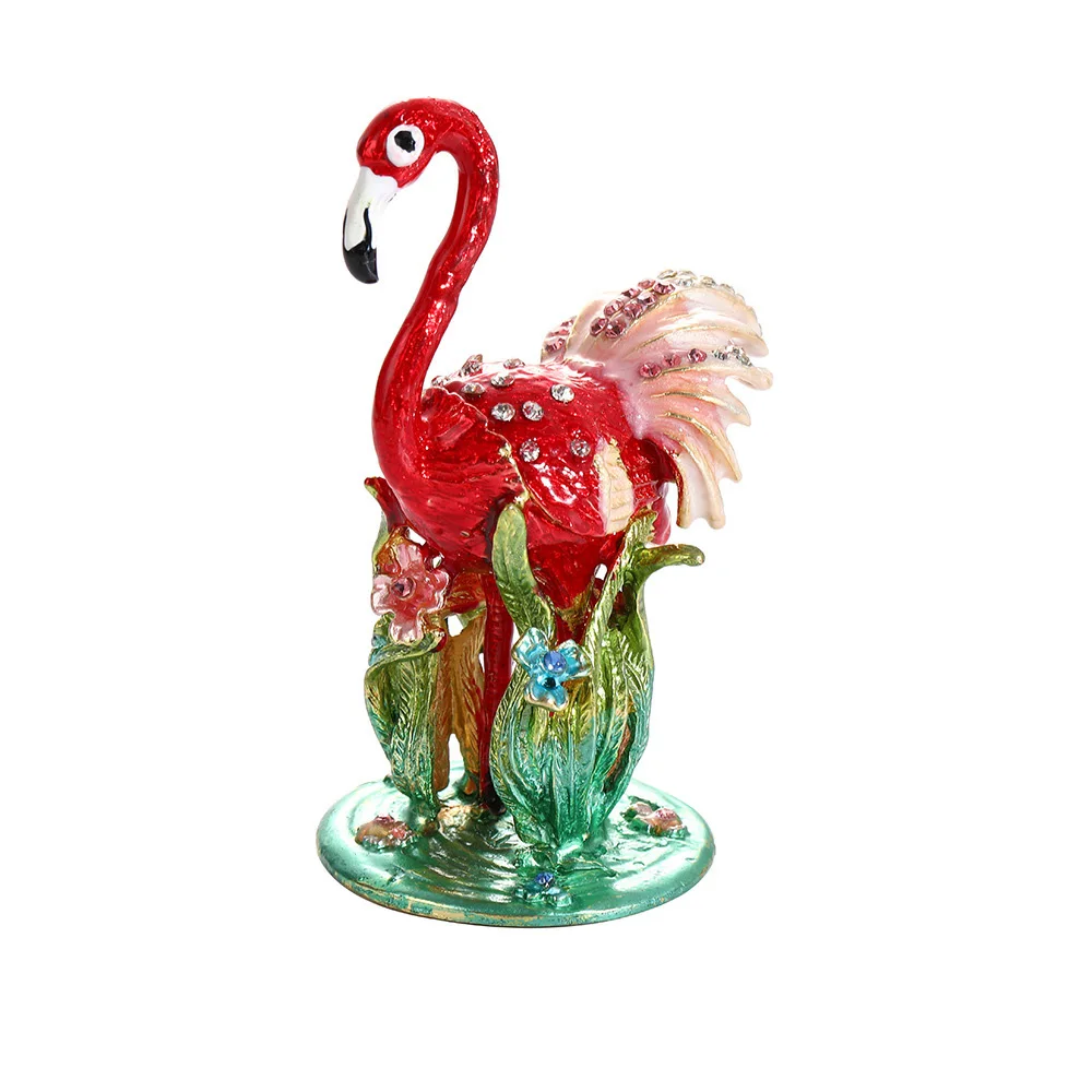 Handmade Enamel Colored Drawing Flamingo Jewel Case Jewelry Storage Box Metal Handicraft Home Furnishing Articles
Handmade Enamel Colored Drawing Flamingo Jewel Case Jewelry Storage Box Metal Handicraft Home Furnishing Articles