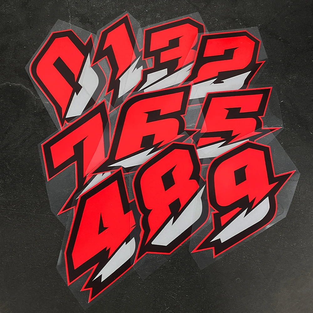 1pc Red Number Motorcycle Stickers for Motorcycle Fairing Fuel Tank Helmet Car Window Bicycles Waterproof Vinyl Decal
1pc Red Number Motorcycle Stickers for Motorcycle Fairing Fuel Tank Helmet Car Window Bicycles Waterproof Vinyl Decal