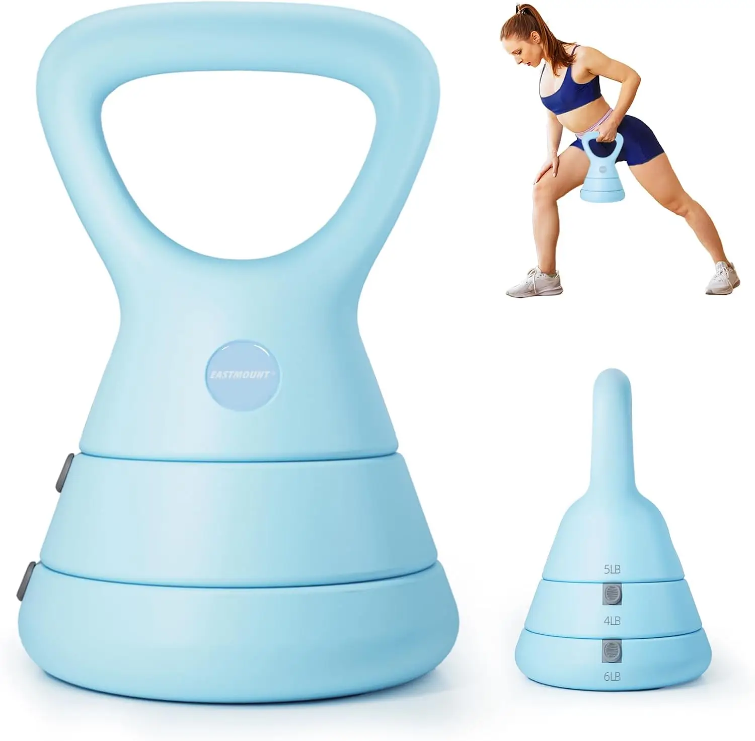 Adjustable Kettlebell Set: 3-in-1 Weights (5/9/15 LB), Ergonomic Handle, Home Gym Fitness Tool
Adjustable Kettlebell Set: 3-in-1 Weights (5/9/15 LB), Ergonomic Handle, Home Gym Fitness Tool