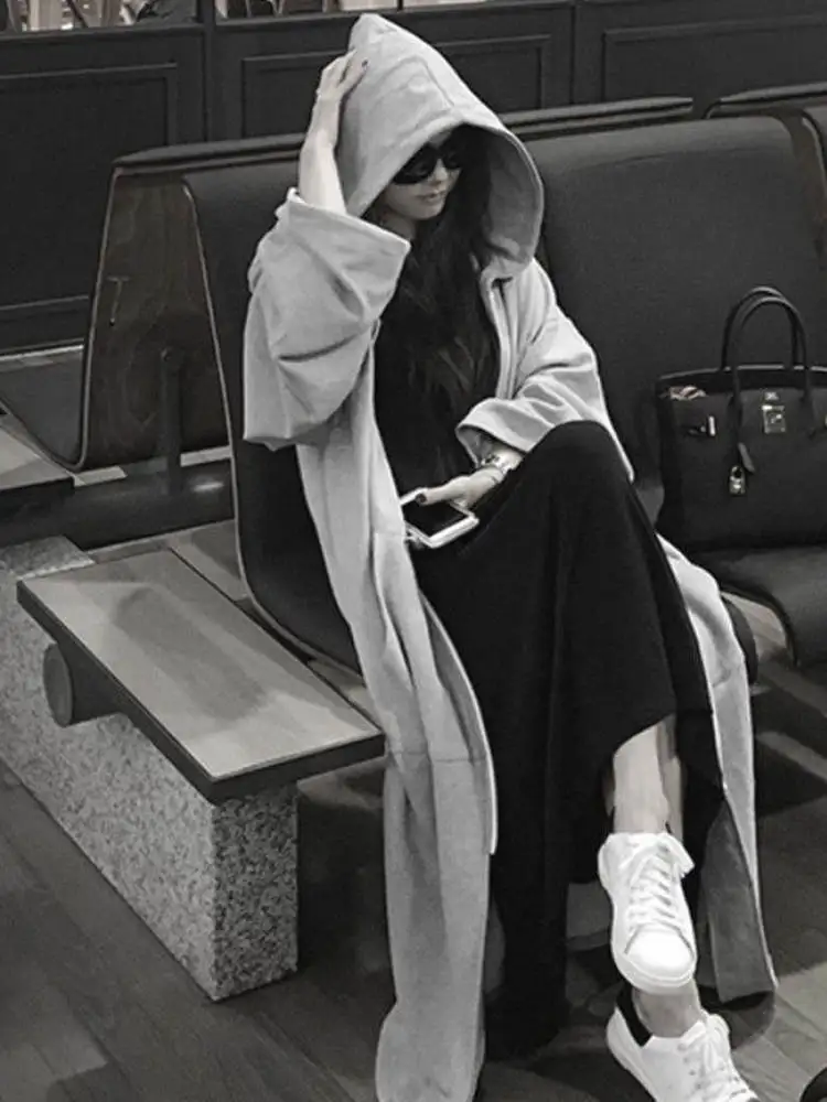 Loose plus Size Hoodie Dress over Knee Coat for plus Size Women Comfortable Polyester Long Sleeve Zipper Closure Korean Style
Loose plus Size Hoodie Dress over Knee Coat for plus Size Women Comfortable Polyester Long Sleeve Zipper Closure Korean Style