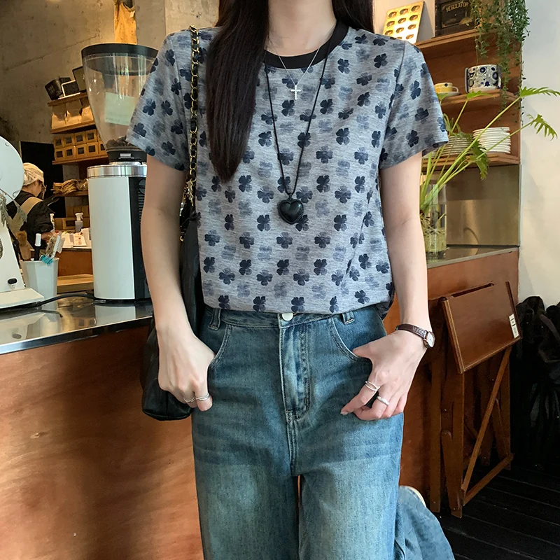 Large Size Women's T-Shirt Short Sleeve Color Block Four Leaf Clover Print Men's Summer Design Sensation Top
Large Size Women's T-Shirt Short Sleeve Color Block Four Leaf Clover Print Men's Summer Design Sensation Top