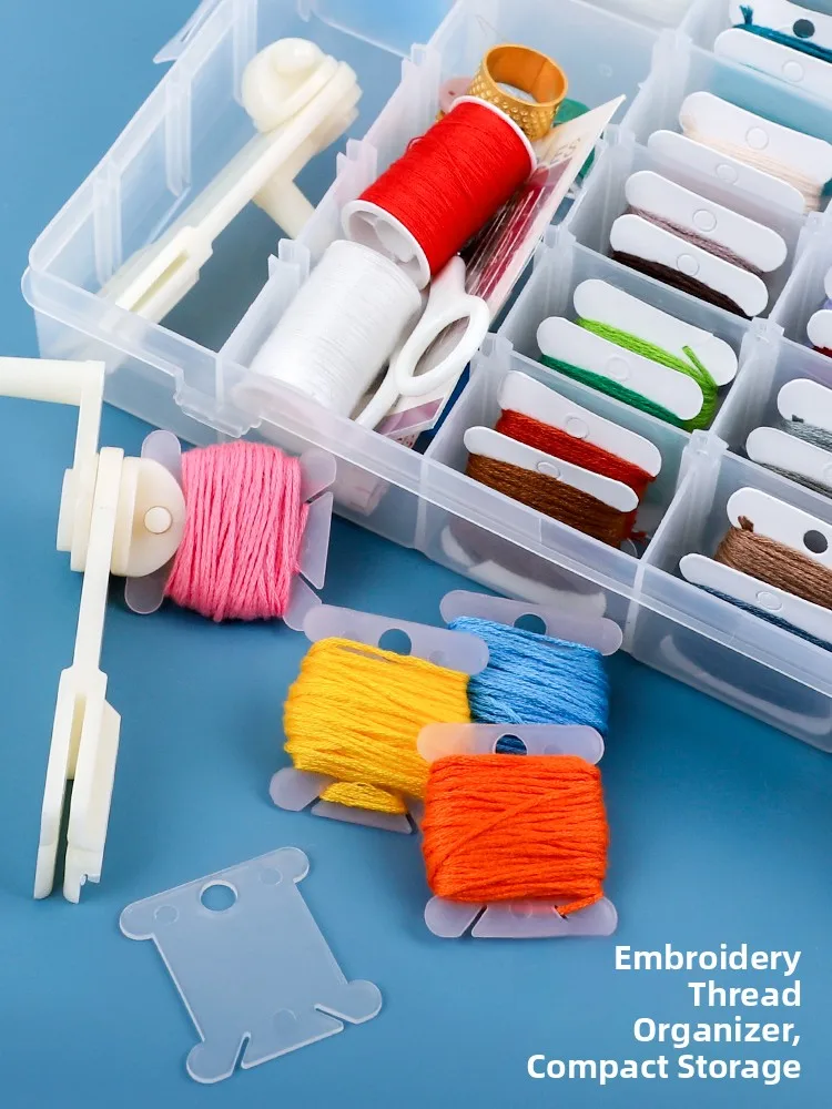 Portable Plastic Tead Organizer for Cross Stitch DIY Hanrt Tool Easy to Carry Tead Winder for Home Fabric Sewing
Portable Plastic Tead Organizer for Cross Stitch DIY Hanrt Tool Easy to Carry Tead Winder for Home Fabric Sewing