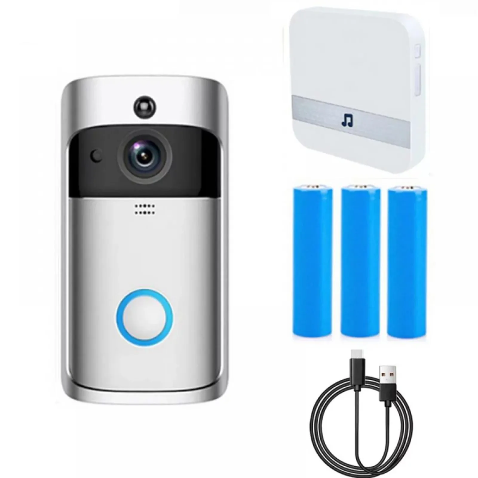 720phd Intercom Doorbell Chime Cloud Storage Wifi Intelligent Wireless Doorbell 120 Degree Wide Angle Lens For Home Security
720phd Intercom Doorbell Chime Cloud Storage Wifi Intelligent Wireless Doorbell 120 Degree Wide Angle Lens For Home Security