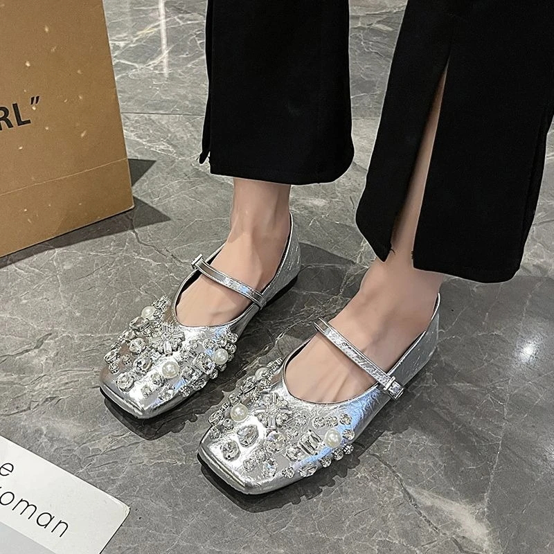 2026 Spring New Silver Sequin Flat Mary Jane Shoes Women French Fairycore Single Strap Ballet Flats
2026 Spring New Silver Sequin Flat Mary Jane Shoes Women French Fairycore Single Strap Ballet Flats