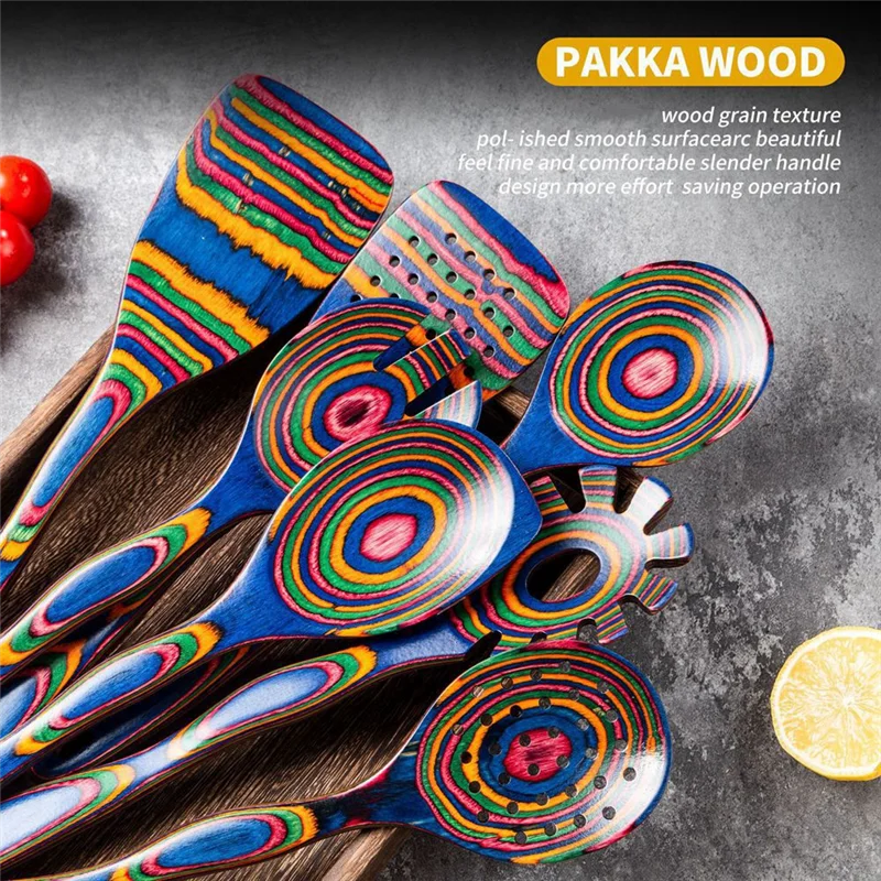 ABKJ-Seven-Piece Wooden Kitchenware Soup Spoon Set Wooden Cooking Supplies Non-Stick Large Colorful Spatula Kitchen Tools
ABKJ-Seven-Piece Wooden Kitchenware Soup Spoon Set Wooden Cooking Supplies Non-Stick Large Colorful Spatula Kitchen Tools