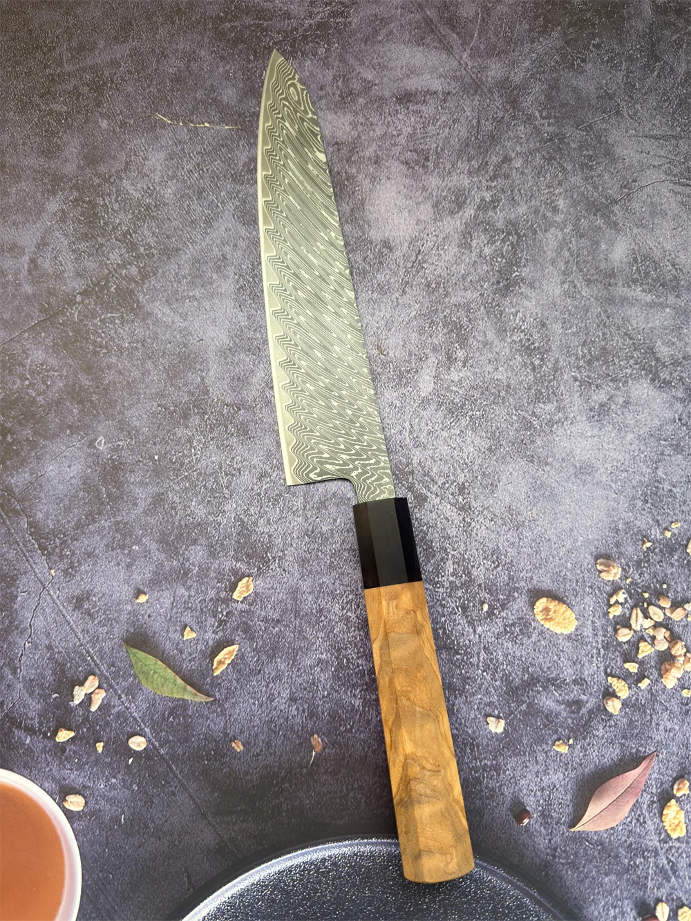 RHON 9inch 67Layer VG10 Damasucs Steel Japanese Kitchen Gyuto Knife Chef's Meat Slicing Utility Fish Cutting Vegetable Knives
RHON 9inch 67Layer VG10 Damasucs Steel Japanese Kitchen Gyuto Knife Chef's Meat Slicing Utility Fish Cutting Vegetable Knives