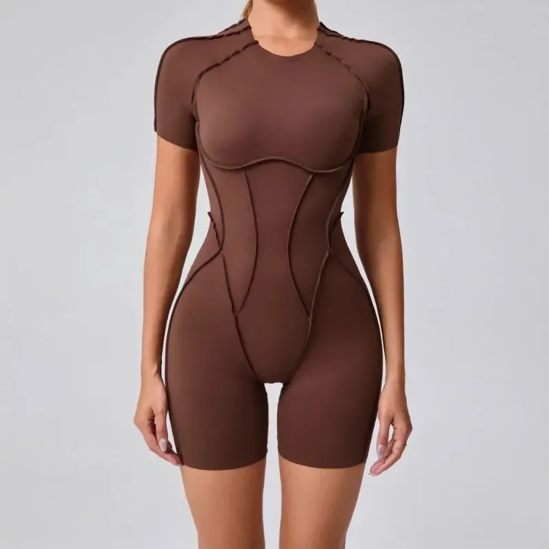 Yoga Fitness Sports Jumpsuits Sets Women's Splicing Hip-lifting One-Piece Tight Open Back Gym Workout Clothes Sexy bodysuit Suit
Yoga Fitness Sports Jumpsuits Sets Women's Splicing Hip-lifting One-Piece Tight Open Back Gym Workout Clothes Sexy bodysuit Suit