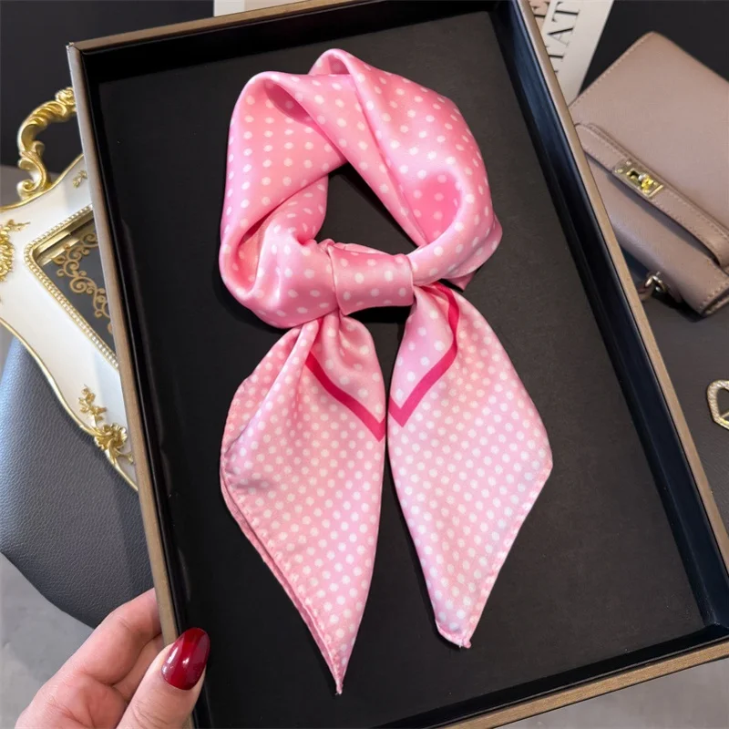 Luxury Brand 2025 Dot Print Square Silk Scarf for Women Hijab Hair Bands 70cm Neckerchief Female Satin Shawl Ribbon Headband
Luxury Brand 2025 Dot Print Square Silk Scarf for Women Hijab Hair Bands 70cm Neckerchief Female Satin Shawl Ribbon Headband
