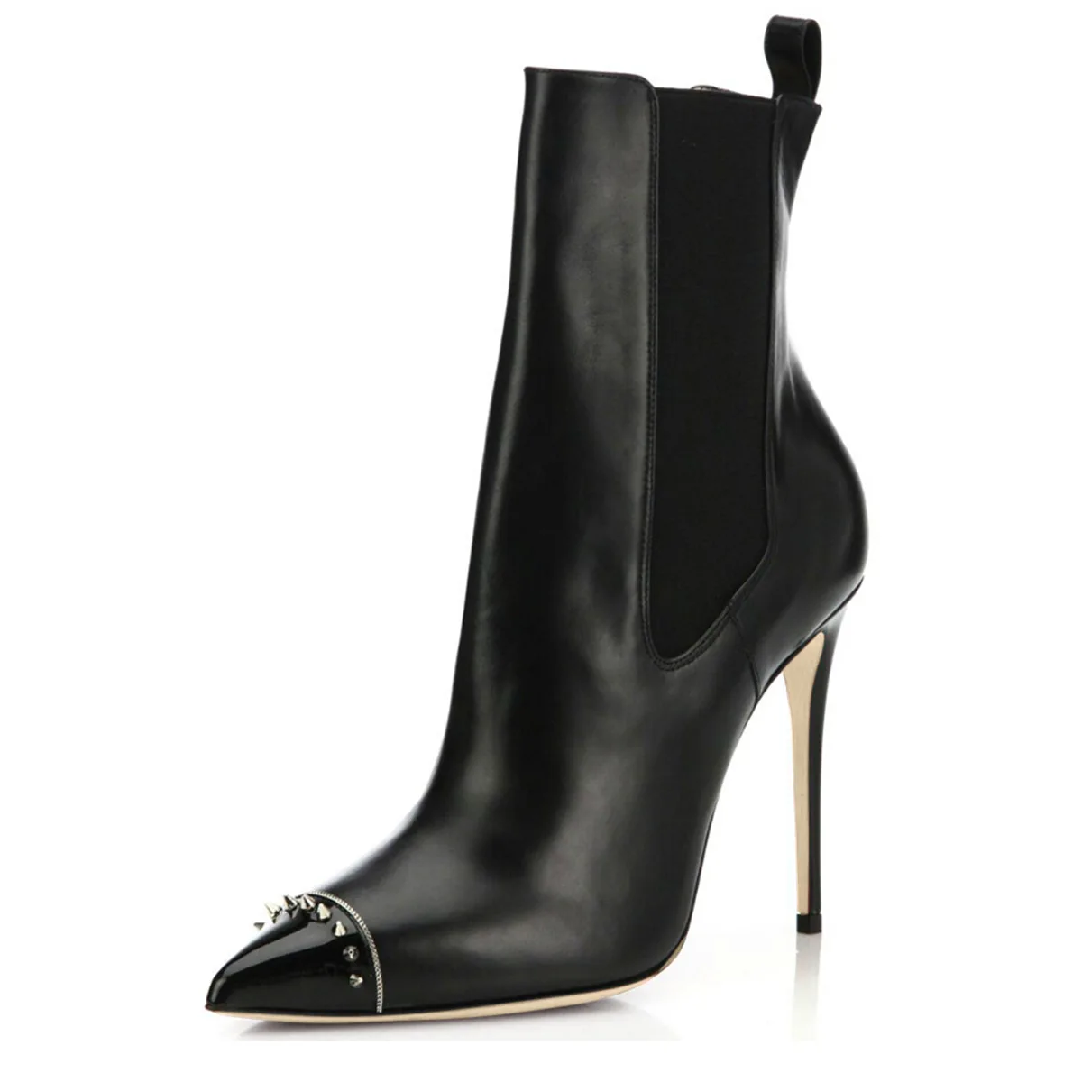 New Black Leather Rivets Pointed Toe Stiletto High Heels Ankle Boots Autumn Winter Slip on Sexy Bottines Elegant Shoes Women
New Black Leather Rivets Pointed Toe Stiletto High Heels Ankle Boots Autumn Winter Slip on Sexy Bottines Elegant Shoes Women