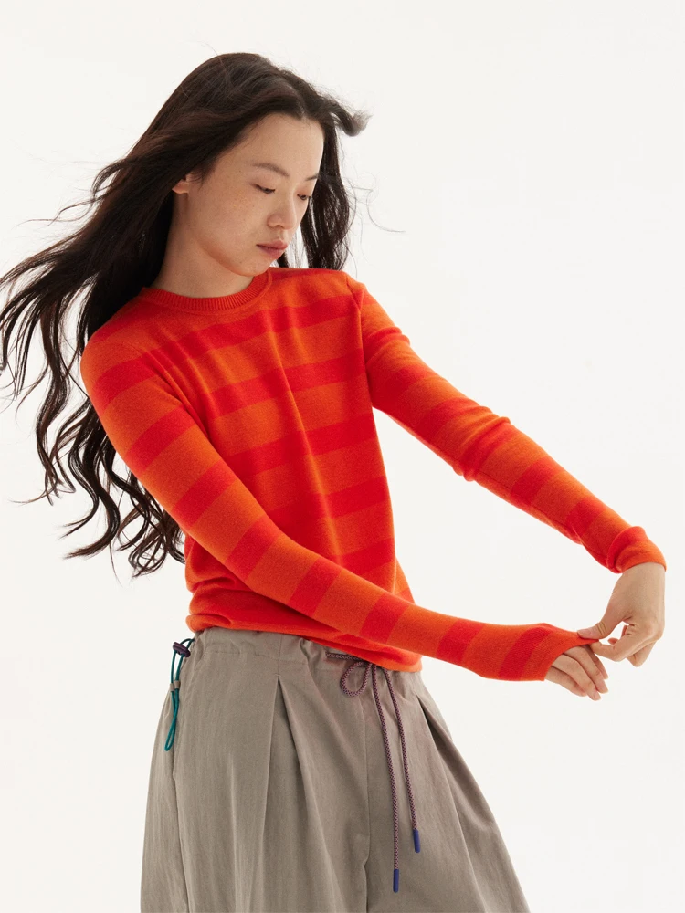 597c Original Overhead Knitted Loose Long Sve Striped Sweater Commute Sle Women's Faion Autumn Winter Knitwear
597c Original Overhead Knitted Loose Long Sve Striped Sweater Commute Sle Women's Faion Autumn Winter Knitwear