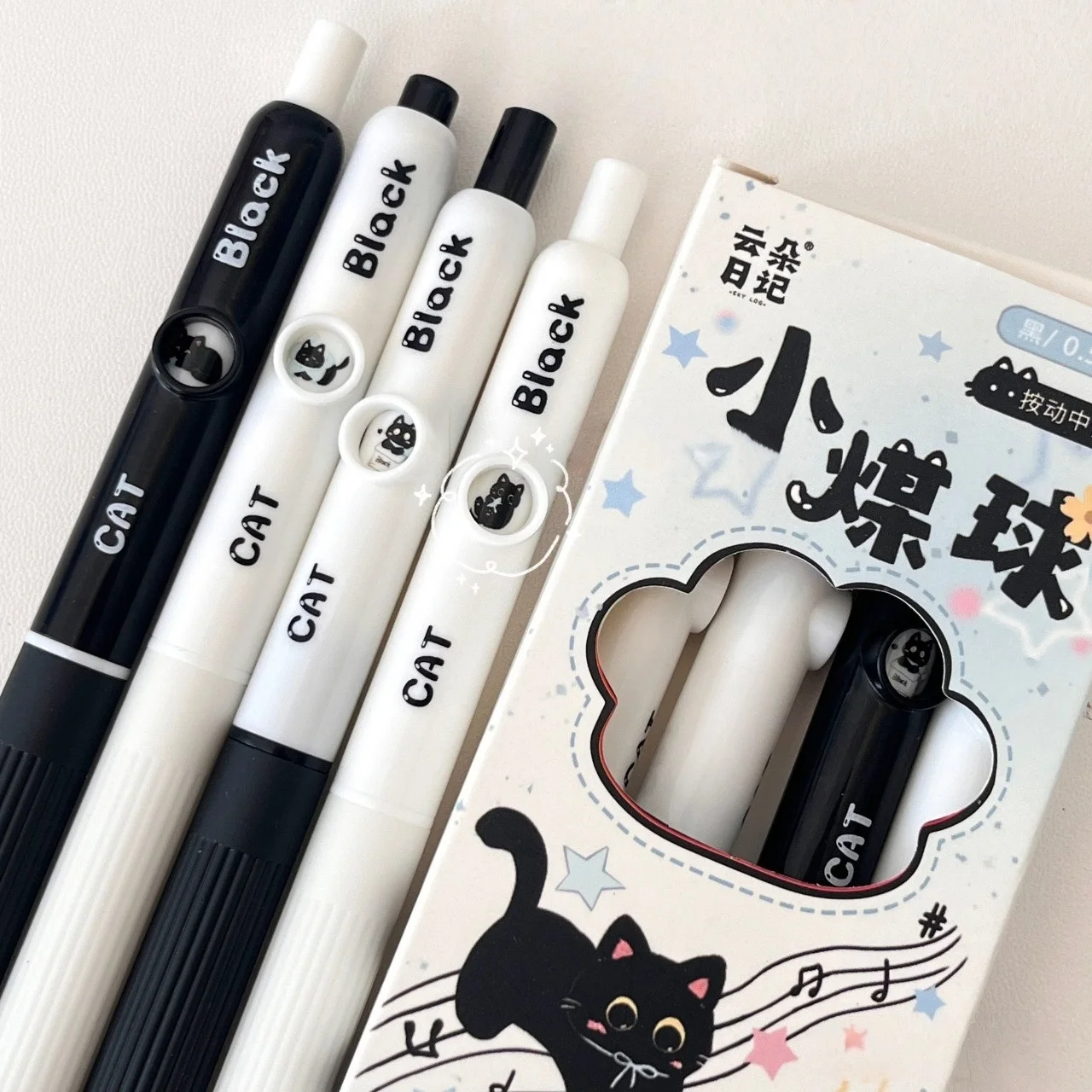 New 4Pcs Kawaii Cat Pattern Gel Pens 0.5mm Quick-Dry Black Ink-Smooth Writing Retractable Pens School Stationery Birthday Gift
New 4Pcs Kawaii Cat Pattern Gel Pens 0.5mm Quick-Dry Black Ink-Smooth Writing Retractable Pens School Stationery Birthday Gift