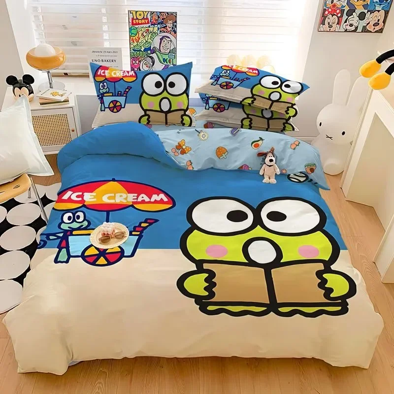 KeroKeroKeroppi Anime Kawaii Sanrio Soft Bed Decoration Four-piece Set Cute Student Dormitory Bed Sheet Cover Gifts Toys
KeroKeroKeroppi Anime Kawaii Sanrio Soft Bed Decoration Four-piece Set Cute Student Dormitory Bed Sheet Cover Gifts Toys
