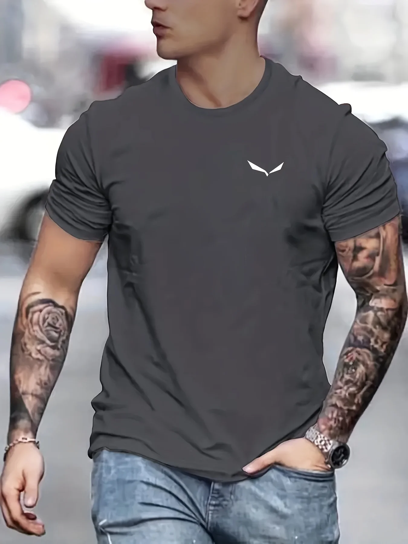 Men's Summer Loose Size Cotton Bird Print Slim Fit Casual Round Neck Short Sleeve T-shirt Top Causal Fashion Clothing
Men's Summer Loose Size Cotton Bird Print Slim Fit Casual Round Neck Short Sleeve T-shirt Top Causal Fashion Clothing