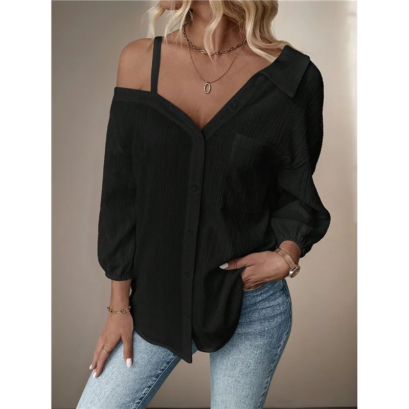 Intuitive Women's Asymmetrical Cold Shoulder Collar Neck Long Sleeve Button Down Blouse Shirts Tops
Intuitive Women's Asymmetrical Cold Shoulder Collar Neck Long Sleeve Button Down Blouse Shirts Tops