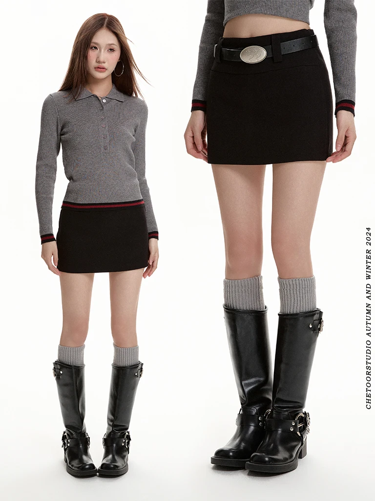 Bla Woolen Skirt Women's Autumn Winter Thi High Waist Slim A-Line ort Skirt Sexy Girl Wrap Body Skirt Commute Sle
Bla Woolen Skirt Women's Autumn Winter Thi High Waist Slim A-Line ort Skirt Sexy Girl Wrap Body Skirt Commute Sle