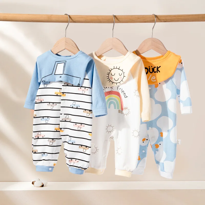 Newborn Baby Jumpsuit Autumn Winter Long Sleeve Cartoon Print Cotton Romper with Bibs Boys Girl Infant Toddler Bodysuit Playsuit
Newborn Baby Jumpsuit Autumn Winter Long Sleeve Cartoon Print Cotton Romper with Bibs Boys Girl Infant Toddler Bodysuit Playsuit