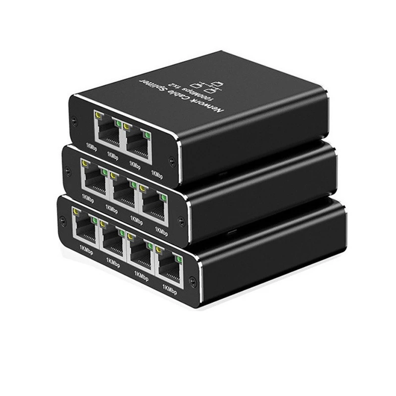 Gigabit Ethernet Splitter 1 To 2/3/4 1000Mbps Network Extension RJ45 LAN Internet Splitter for PC Laptop Router TVBox Digital TV
Gigabit Ethernet Splitter 1 To 2/3/4 1000Mbps Network Extension RJ45 LAN Internet Splitter for PC Laptop Router TVBox Digital TV