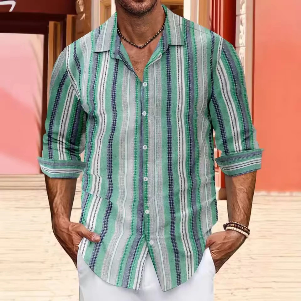 American and European Style Spring Autumn New Fashion Men's Trn-down Collar Short Sleeve Striped Shirts Male Clothes Tops Shirts
American and European Style Spring Autumn New Fashion Men's Trn-down Collar Short Sleeve Striped Shirts Male Clothes Tops Shirts