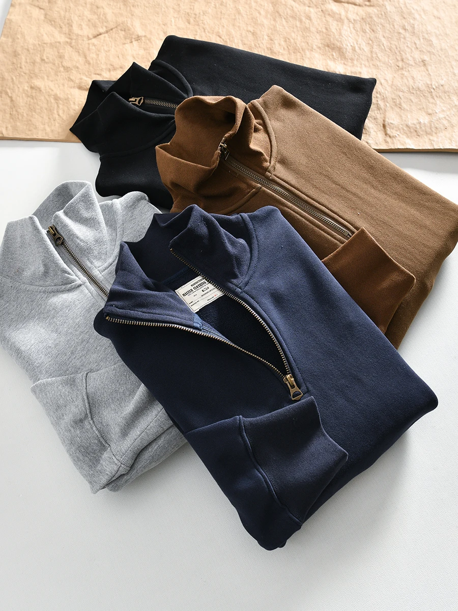 Heavyweight Cotton Hoodie Men's Vintage American Loose Fit Zipper Casual Long Sleeve T-Shirt Style Pure Cotton Sweatshirt
Heavyweight Cotton Hoodie Men's Vintage American Loose Fit Zipper Casual Long Sleeve T-Shirt Style Pure Cotton Sweatshirt