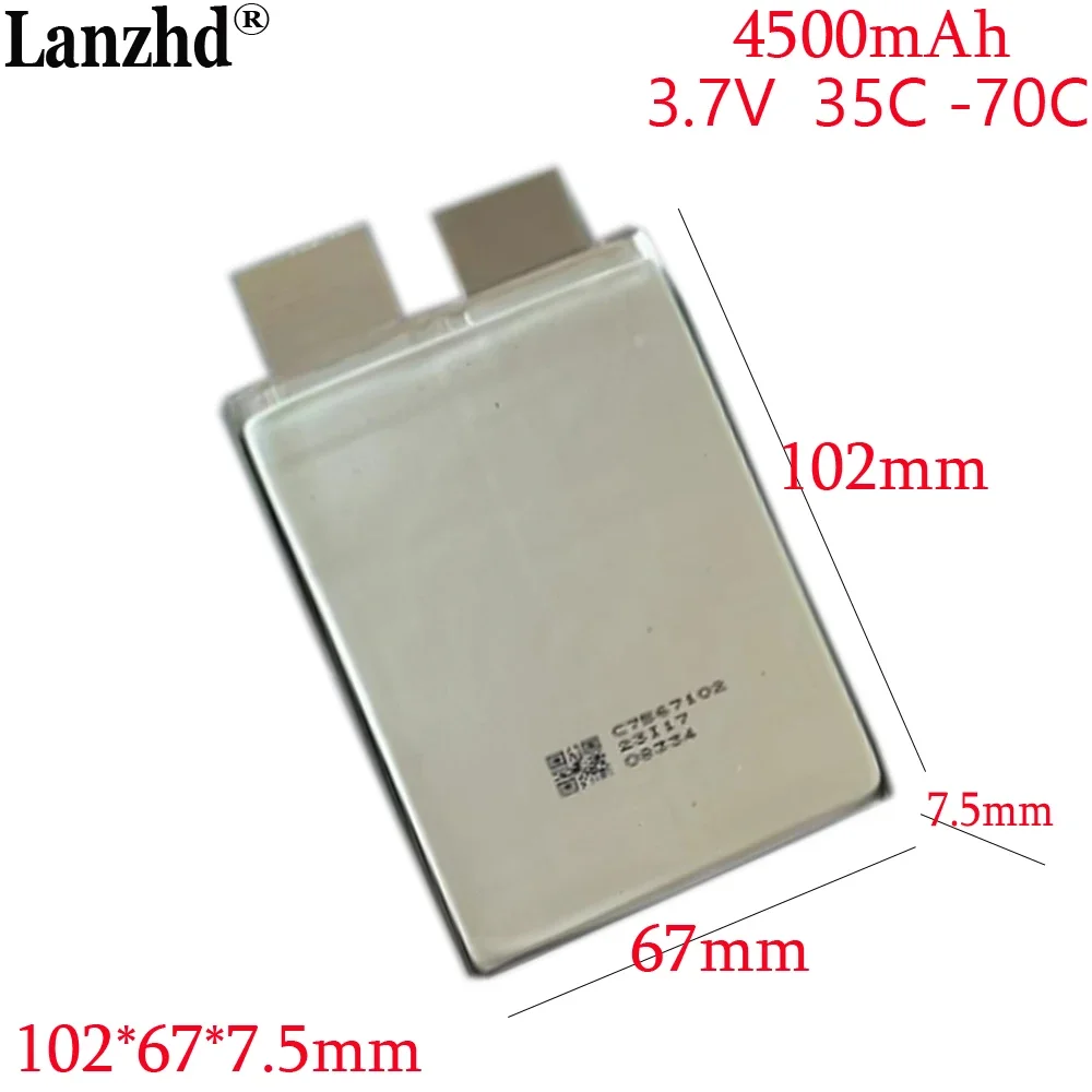 1-20pcs 7567102 35C 70C Li Battery 4500mAh Rechargeable battery 3.7V For Starting power supply automobile igniter battery
1-20pcs 7567102 35C 70C Li Battery 4500mAh Rechargeable battery 3.7V For Starting power supply automobile igniter battery
