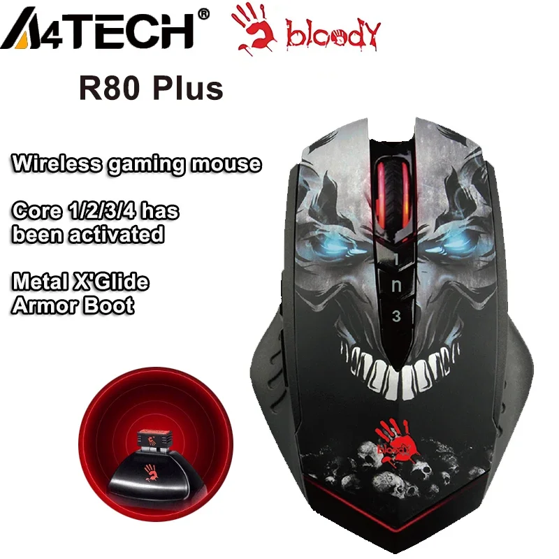 A4TECH Bloody R80 PLUS Wireless Gaming Mouse,5000CPI,BC3332-S Gaming Optical Engine,X’Glide Metal Mouse Feet, 8 buttons
A4TECH Bloody R80 PLUS Wireless Gaming Mouse,5000CPI,BC3332-S Gaming Optical Engine,X’Glide Metal Mouse Feet, 8 buttons