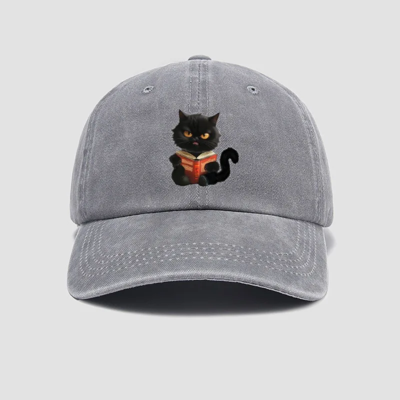 Washed Cute Cat Printed Hat Men's and Women's Retro Baseball Hat Soft Top Sun Hat
Washed Cute Cat Printed Hat Men's and Women's Retro Baseball Hat Soft Top Sun Hat