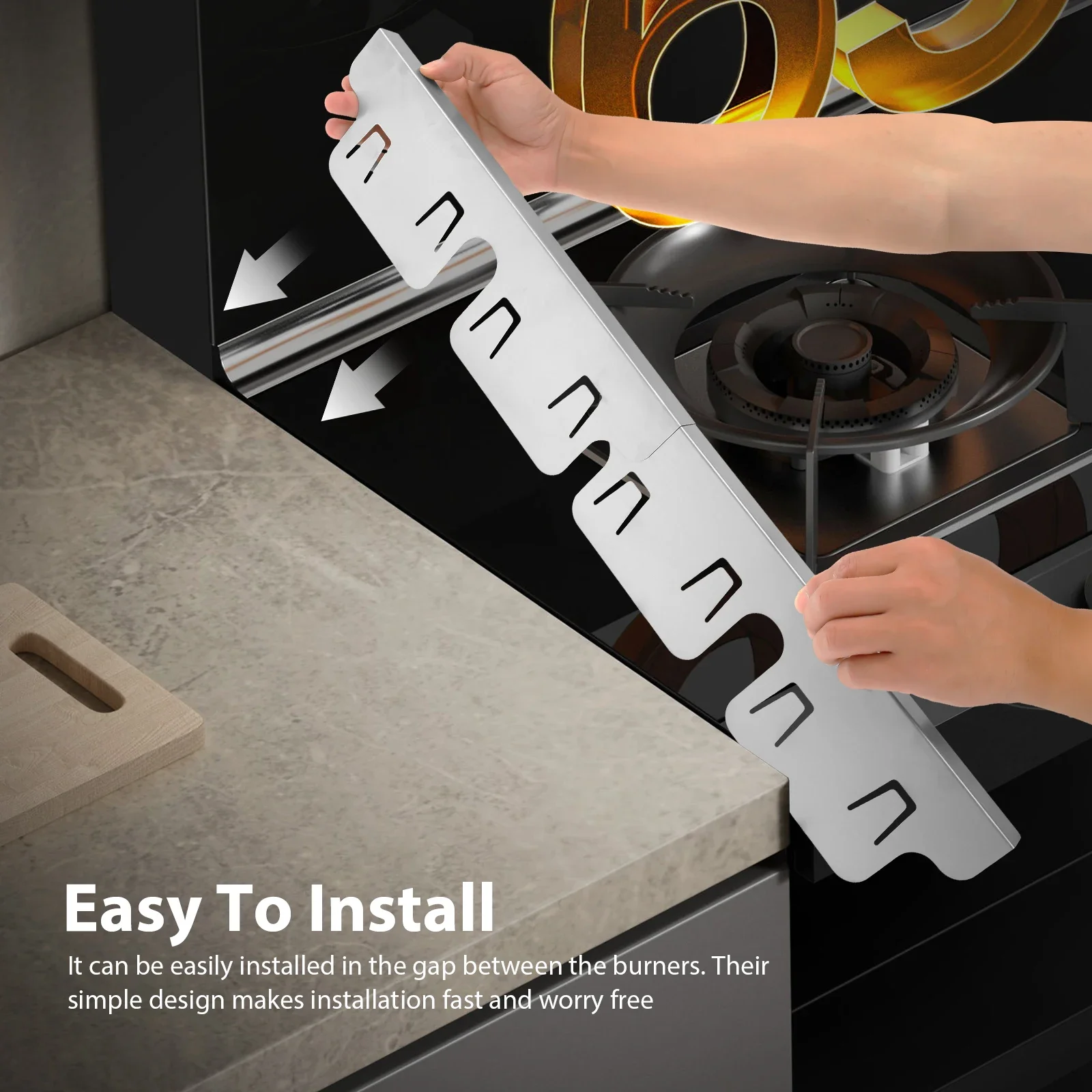 2Pcs Stainless Steel Stove Covers Adjustable Length Oven Side Fillers Anti Rust Heat Resistant Stove Counter Fillers
2Pcs Stainless Steel Stove Covers Adjustable Length Oven Side Fillers Anti Rust Heat Resistant Stove Counter Fillers
